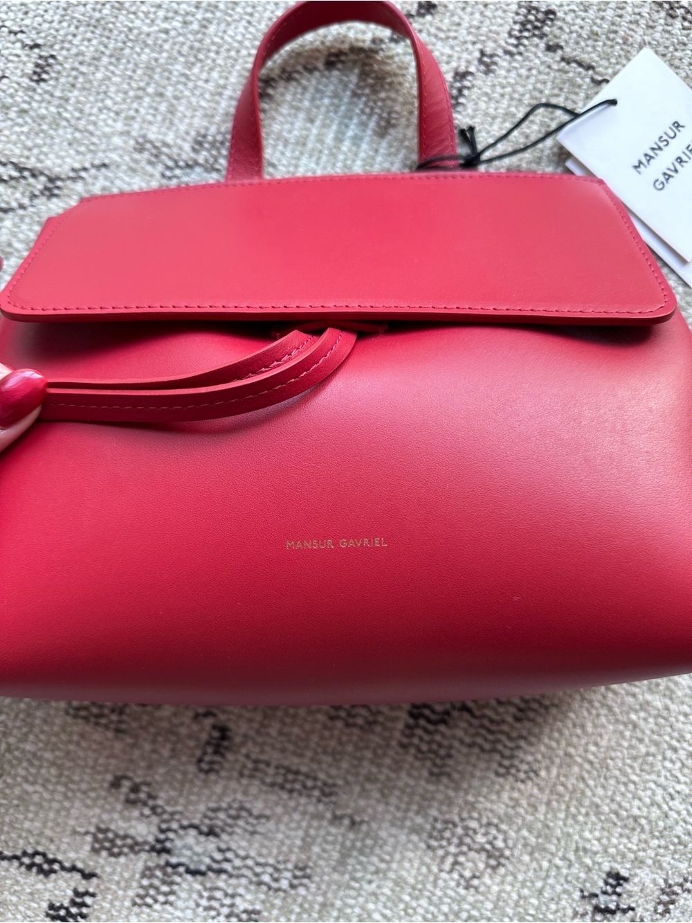 nwt mansur gavriel mini mini lady bag in flamma - Picture 3 of 7
